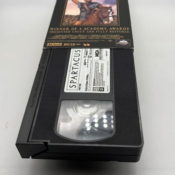 Academy Award Decorated Sealed VHS Spartacus Kirk Douglas 2-Tape Set (1991)‎ - Picture 3 of 3